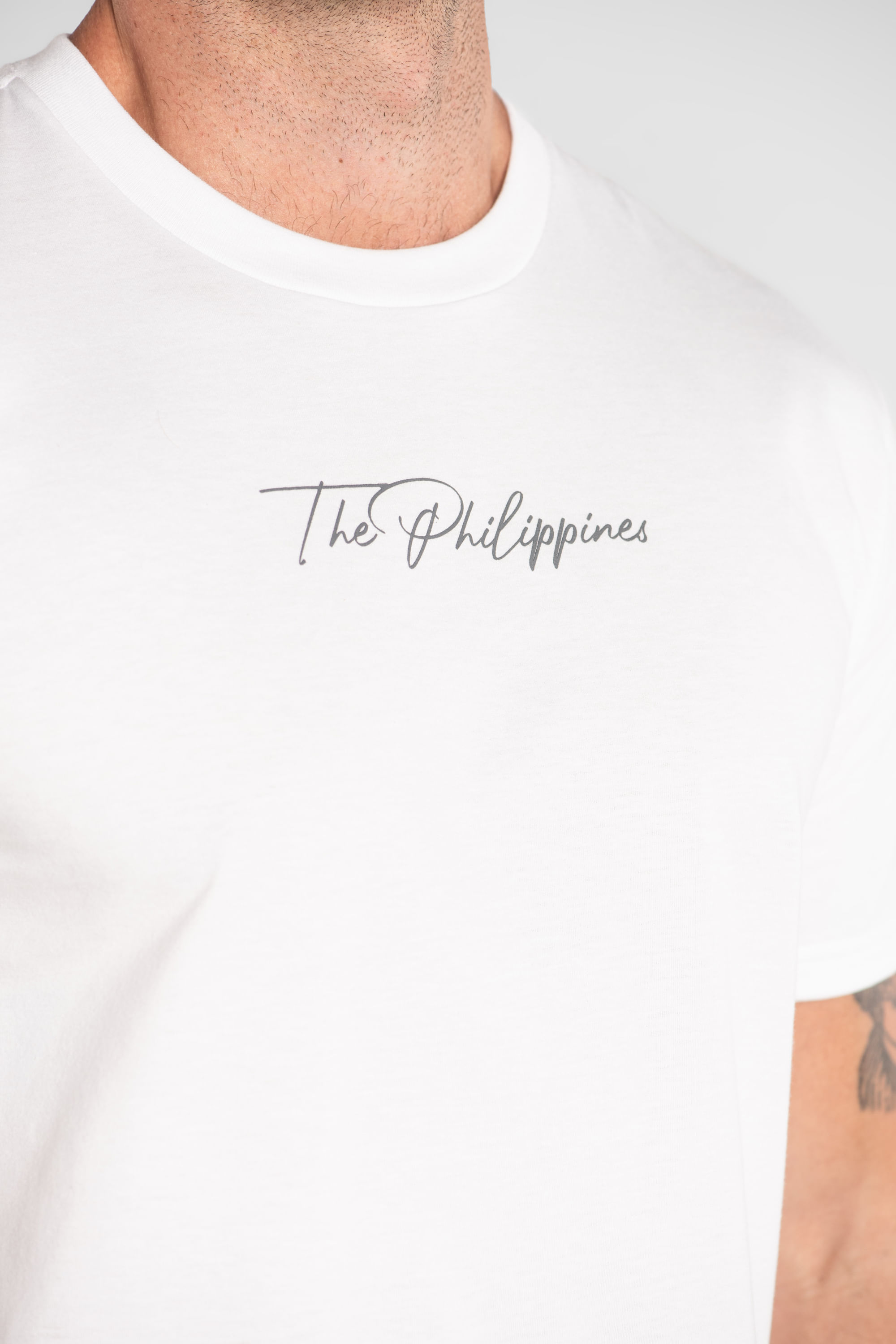 Camiseta Masculina Manga Curta em Algodão (Branco) The Philippines - Imagem 15